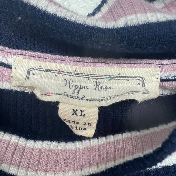 Hippie Rose Top Juniors XL Y2K Retro Grunge Cher Preppy High School College - Picture 3 of 7